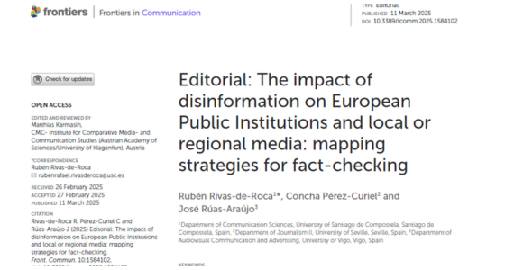 The impact of disinformation on European Public Institutions and local or regional media: mapping strategies for fact-checking